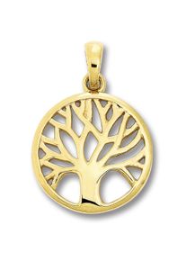 ONE ELEMENT Damen Ketten-Anhänger "Lebensbaum Anhänger aus 333 Gelbgold", Gelbgold 333, gold, Gelbgold 333, Schmuckanhänger, Damen Gold Schmuck