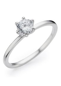 HECHTER PARIS Damen Fingerring "Schmuck Geschenk Silber 925 Damenring Solitär", 53, Silber 925 (Sterlingsilber), 1,3mm, silber, Silber 925