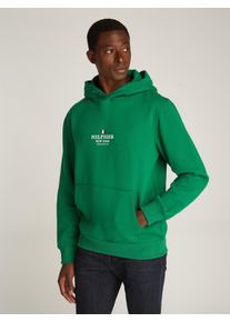 Tommy Hilfiger Herren Hoodie, grün, casual, Gr. XL, Sweatware, Obermaterial: 60% Baumwolle, 40% Polyester, Sweatshirts, mit Logodruck