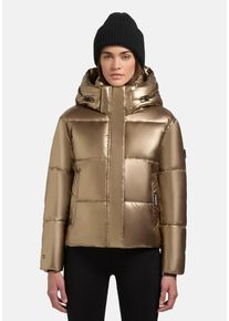 Khujo Damen Steppjacke "Devina Shiny-YM", gold, modisch, Gr. L, Obermaterial: 50% Polyurethan, 50% Polyester, Futter: 100% Nylon, Wattierung: 100%