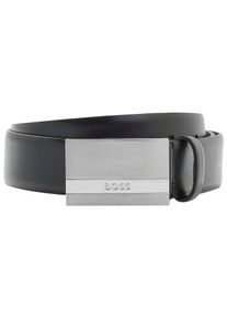 BOSS Damen Koppelgürtel, schwarz, klassisch, Gr. 115, Leder, Gürtel, mit Logo-Koppelschliesse