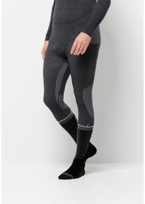 Jack Wolfskin Herren 3/4-Leggings "SEAMLESS WOOL PANTS M", grau, Gr. XXL, 55% WOLLE (MERINO), 43% POLYAMID, 2% ELASTHAN, Hosen