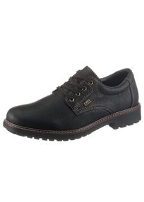 Rieker Herren Schnürschuh, Gr. 43, schwarz, Leder, unifarben, klassisch, Schuhe, mit TEX-Membrane, Freizeitschuh, Halbschuh, Schnürschuh