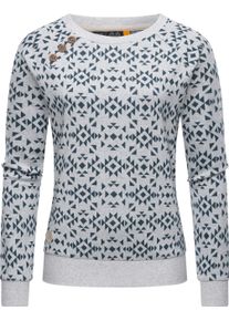 Ragwear Damen Rundhalspullover "Darria Aztec", grau, casual, Gr. XXXL, Obermaterial: 70% Baumwolle, 30% Polyester, Pullover, Leichter Damen Pullover