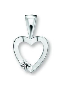 ONE ELEMENT Damen Ketten-Anhänger "Zirkonia Herz Herz Anhänger aus 925 Silber", Silber 925 (Sterlingsilber), silber, Silber 925 (Sterlingsilber),