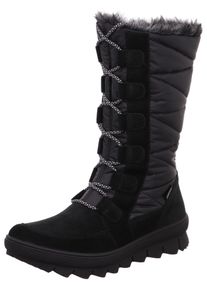 Legero Damen Snowboots "Winterstiefel NOVARA", Gr. 36, schwarz, Veloursleder, Textil, sportlich, Schuhe, mit wasserdichter GORE-TEX Membrane