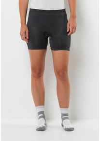 Jack Wolfskin Damen Radhose "GRAVEX PADDED BOXER W", schwarz, Gr. S, OBERSTOFF: 90% POLYAMID, 10% ELASTHAN, Hosen