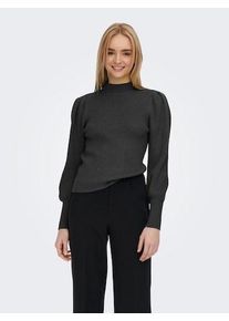 Only Damen Strickpullover "ONLKATIA L/S HIGHNECK PULLOVER KNT NOOS", grau, modisch, Gr. S, unifarben, Strick, Obermaterial: 50% Viskose, 27% Nylon,