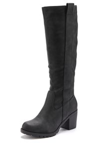 Lascana Damen Weitschaftstiefel, Gr. 38, schwarz, Obermaterial: 100% Lederimitat. Futter: 100% Textilmaterial. Decksohle: 100% Textilmaterial.