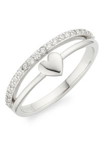 Kangaroos Damen Fingerring "Schmuck Geschenk Silber 925 Damenring Memoire", 59, Silber 925 (Sterlingsilber), 5mm, weiß, Silber 925 (Sterlingsilber),