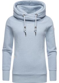 Ragwear Damen Hoodie "Gripy Bold", blau, casual, Gr. S, 90% Baumwolle, 10% Polyester, Sweatshirts, kuscheliges Longsleeve Sweatshirt