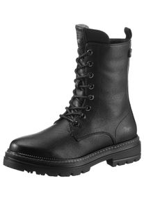 Mustang Shoes Damen Schnürboots, Gr. 40, schwarz, Lederimitat, klassisch, Schuhe, mit wärmender Innenausstattung