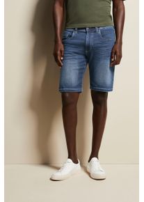 Bugatti Herren Bermudas, blau, casual, Gr. 46, 87% Baumwolle, 11% Polyester, 2% Elasthan, Hosen, aus Denim