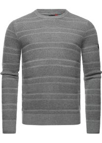 Ragwear Herren Strickpullover "Gabrel", grau, casual, Gr. XXL, 60% Baumwolle, 40% Acryl, Pullover, stylischer Herren Sweatpullover mit Rippbündchen