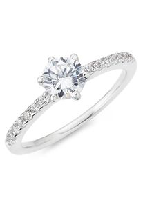 Firetti Damen Fingerring "Schmuck Geschenk Silber 925 Silberring Verlobungsring", 53, Silber 925 (Sterlingsilber), 1,7mm, silber, Silber 925