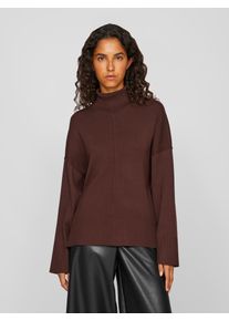 Vila Damen Rollkragenpullover "VIOSTRIA ROLLNECK L/S KNIT TOP-NOOS", braun, modisch, Gr. L, unifarben, Strick, Feinstrick, Obermaterial: 70% Viskose,