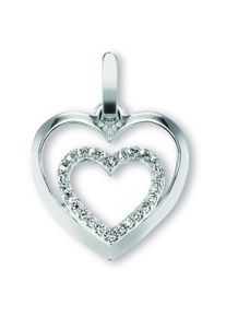ONE ELEMENT Damen Ketten-Anhänger "Zirkonia Herz Herz Anhänger aus 925 Silber", Silber 925 (Sterlingsilber), silber, Silber 925 (Sterlingsilber),
