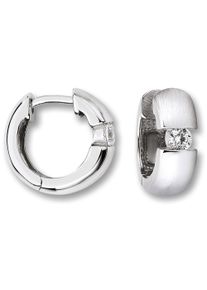 ONE ELEMENT Damen Paar Creolen "Zirkonia Ohrringe Creolen aus 925 Silber", Damen,mit Zirkonia, Silber 925 (Sterlingsilber), silber, Silber 925