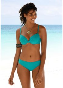 s.Oliver Damen Bikini-Hose "Spain", blau, Gr. 36, unifarben, Microfaser, Microfaser, Badehosen, in modischen Unifarben