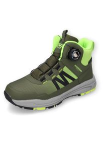 Kinder Winterboots, Dockers by Gerli, Gr. 33, schwarz, Textil, sportlich, Schuhe, Schnürboots, Freizeitschuh, Winterstiefel mit neonfarbenem Einsatz