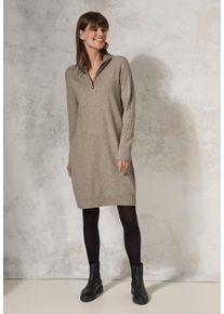 Cecil Damen Midikleid, grau, casual, Gr. XXL, unifarben, Stoff, 33% Polyester, 31% Polyacryl, 24% Baumwolle, 12% Nylon, Kleider, in Unifarbe