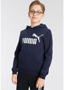 Puma Kinder Kapuzensweatshirt "ESS BIG LOGO HOODIE FL B", blau, sportlich, Gr. 128, bedruckt, Fleece, Obermaterial: 66% Baumwolle, 34% Polyester,