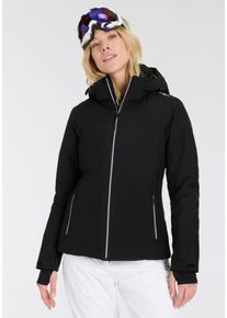 CMP Damen Skijacke "Woman Jacket Zip Hood", schwarz, sportlich, Gr. 34, Web, Obermaterial: 100% Polyester. Futter: 100% Polyester. Wattierung: 100%