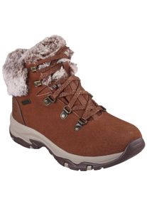 Skechers Damen Winterboots "TREGO-", Gr. 35, braun, Veloursleder, Textil, sportlich, Schuhe, mit Fellimitat am Schaft