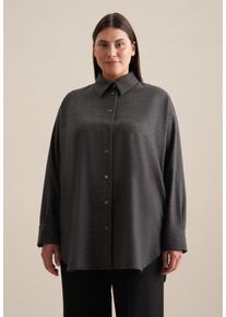 Seidensticker Damen Longbluse "Schwarze Rose", grau, Gr. 50, unifarben, 39% Wolle 33% Polyethylen 14% Viskose 13% Polyamid 1% Elastan, Blusen,