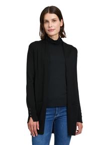 Betty Barclay Damen Strickjacke "Betty Barclay Longstrickjacke mit Rippenstruktur", schwarz, feminin, Gr. 36, Strick, Obermaterial: 72% Viskose, 28%