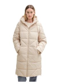 Tom Tailor Damen Steppmantel, beige, casual, Gr. XL, unifarben, Steppware, Obermaterial: 100% Polyester. Futter: 100% Polyester, Mäntel, mit Kapuze