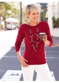 Casual Looks Damen Strickpullover "Pullover", rot, Gr. 50, meliert, 70% Baumwolle, 30% Polyester, Pullover