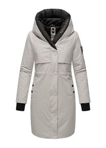 Navahoo Damen Kurzmantel "Snowelf", grau, casual, Gr. XL, Obermaterial: 45% Baumwolle, 55% Nylon, Futter: 100% Polyester, Wattierung: 100% Polyester,
