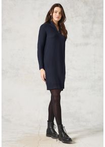 Cecil Damen Midikleid, blau, casual, Gr. XXL, unifarben, Stoff, 33% Polyester, 31% Polyacryl, 24% Baumwolle, 12% Nylon, Kleider, in Unifarbe