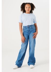 Garcia Mädchen Weite Jeans "Annemay", blau, casual, Gr. 164, Denim/Jeans, Obermaterial: 99% Baumwolle, 1% Elasthan, Jeans, for GIRLS