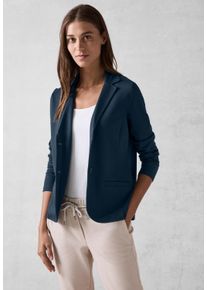 Cecil Damen Kurzblazer, blau, casual, Gr. XXL, unifarben, Stoff, Jersey, 74% Viskose, 24% Polyester, 2% Elasthan, Blazer, mit Reverskragen