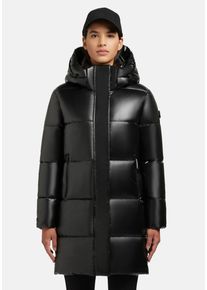Khujo Damen Steppmantel "Haya Shiny-YM", schwarz, Basic, Gr. L, Obermaterial: 100% Polyester, Beschichtung: 100% Polyurethan, Futter: 100% Nylon,