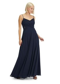 Vera Mont Damen Abendkleid "Vera Mont Abendkleid mit Spitze", blau, Gr. 40, Chiffon, Spitze, Obermaterial: 100% Polyester. Besatz: 55% Viskose, 45%