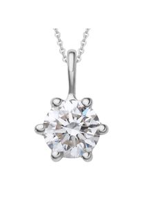 ONE ELEMENT Damen Ketten-Anhänger "0.25 ct Diamant Brillant Anhänger aus 585 Weißgold", 0.25 ct, Weißgold 585-Gold, silber, Weißgold 585, Gold,