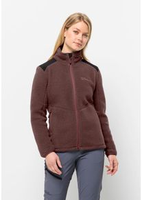 Jack Wolfskin Damen Fleecejacke "KAMMWEG PILE FZ W", braun, Gr. M, 1. OBERSTOFF 100% POLYESTER 2. OBERSTOFF 100% POLYAMID FUTTER 100% POLYESTER,