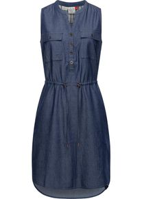Ragwear Damen Shirtkleid "Roisin Denim", blau, modisch, Gr. XL, 60% Baumwolle, 40% Viskose, Kleider, stylisches Sommerkleid mit Bindeband