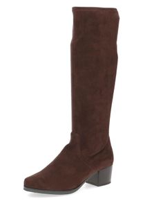 Caprice Damen Stiefel, Gr. 39, braun, Textil, elegant, Schuhe, Blockabsatz, Schlupfstiefel mit Stretch-XS-Schaft in schmaler Form
