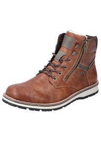Rieker Herren Winterboots, Gr. 40, braun, Nubuklederimitat, sportlich, Schuhe, mit komfortabler Rieker TEX-Ausstattung, Freizeitschuh, Schnürschuh