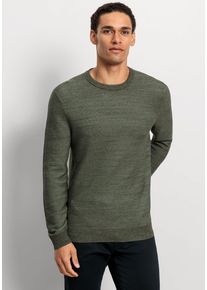 OLYMP Herren Rundhalspullover "OLYMP Strick Casual", grün, casual, Gr. XL, Strick, Obermaterial: 100% Baumwolle, Pullover, mit effektvoller