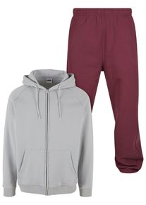 Urban Classics Herren Trainingsanzug "Urban Classics Herren Blank Suit", rot, Gr. S, unifarben, 65% Baumwolle, 35% Polyester, Sportanzüge