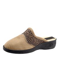 Landgraf Damen Pantoffel, Gr. 41, beige, Textil, Schuhe