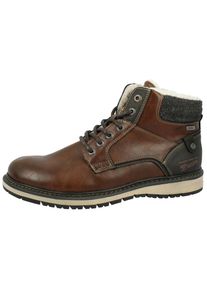 Tom Tailor Herren Winterboots, Gr. 41, braun, Lederimitat, Textil, sportlich, Schuhe, mit TEX-Membran