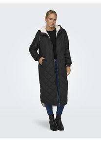 Only Damen Steppmantel "ONLNEWSANDY QUILT COAT CC OTW", schwarz, modisch, Gr. M, unifarben, Steppware, Obermaterial: 100% Nylon, Mäntel
