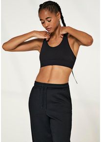 Only Play Damen Sport-BH "ONPDAISY SEAM SPORTS BRA - NOOS", blau, sportlich, Gr. S, unifarben, Jersey, Obermaterial: 92% Polyamid, 8% Elasthan, BHs,