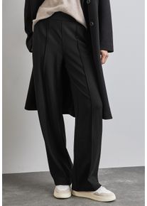 Street One Damen Schlupfhose, schwarz, casual, Gr. 34, unifarben, Web, Obermaterial: 61% Viskose, 32% Polyamid, 7% Elasthan, Hosen, Casual Fit - mit